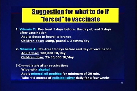 What to do if forced to vaccinate